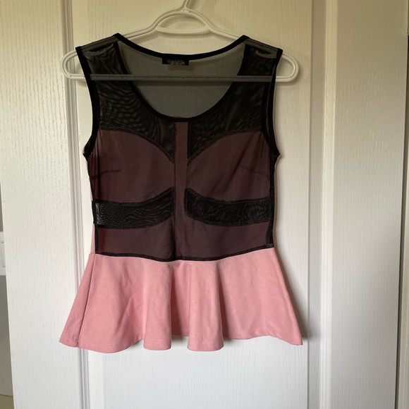 Women’s pink mesh top seduction brand size small - Picture 3 of 3